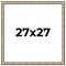 27x27 Refined Silver Picture Frame - UV Acrylic, Foam Board Backing, Hanging Hardware